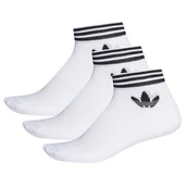 Skarpetki damskie - Adidas, Skarpety sportowe, Originals Trefoil Ankle Socks 3P EE1152, biały, rozmiar 43/46 - miniaturka - grafika 1