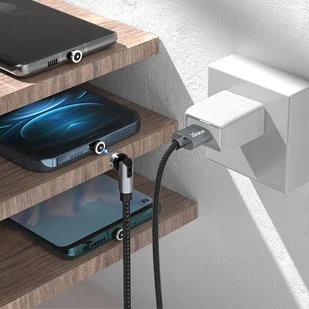 Dudao składany magnetyczny kabel USB + zestaw końcówek Lightning / USB Typ C / micro USB 3 A 1 m szary (L9Pro gray) - Kable USB - miniaturka - grafika 8