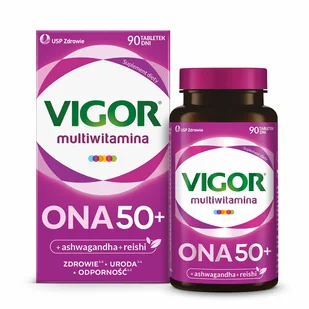 Vigor Multiwitamina Ona 50+, 90 tabletek - Witaminy i minerały - miniaturka - grafika 1