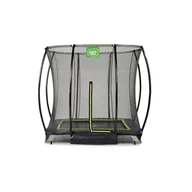 Trampoliny - Exit Trampolina naziemna Silhouette 153x214cm z siatką zabezpieczającą czarna - miniaturka - grafika 1