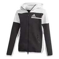 Moda i Uroda OUTLET - adidas Unisex dziecięca bluza z kapturem Zne Fz czarny Tecind 134 - miniaturka - grafika 1
