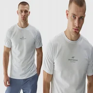 Koszulki męskie - 4F T-SHIRT MĘSKI XXL Z NADRUKIEM KOSZULKA BAWEŁNIANA TTSHM1585 AW24 - miniaturka - grafika 1
