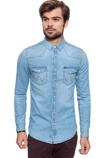 Wrangler, Koszula męska, Western Denim Shirt Light Indigo W5983Lw4E, rozmiar L - Koszule męskie - miniaturka - grafika 1