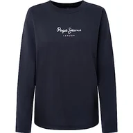 Koszulki i topy damskie - Pepe Jeans Koszulka damska Wendys Ls, czarny (czarny), L - miniaturka - grafika 1