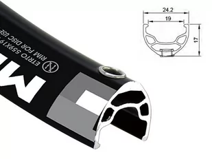 ALEXRIMS Obręcz mtb MD19 27.5"x32otw. Tubeless Ready H.tarczowy kapslowana czarna A-ALX-MD19275 - Części rowerowe - miniaturka - grafika 1