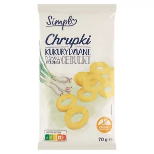 Simpl Chrupki kukurydziane o smaku zielonej cebulki 70 g - Chrupki - miniaturka - grafika 1