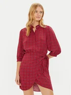 Sukienki - Pepe Jeans Sukienka codzienna Picci PL953611 Czerwony Regular Fit - miniaturka - grafika 1