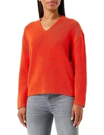 Bluzy damskie - BOSS Damska bluza z dzianiny, Bright Orange, S - miniaturka - grafika 1