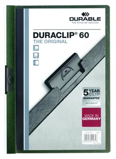 Durable Skoroszyt zaciskowy Duraclip Original 60 - kolor ciemnozielony - Teczki i skoroszyty - miniaturka - grafika 1