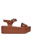Sandały damskie - Melissa Sandały Melissa Mar Ad 31686 Brązowy - miniaturka - grafika 1