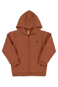 Bluzy dla chłopców - Chłopięca bluza z kapturem brązowa Up Baby r.86 - miniaturka - grafika 1