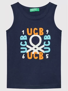 United Colors Of Benetton Top 3I1XGH002 Granatowy Regular Fit - Koszulki dla dziewczynek - miniaturka - grafika 1