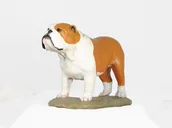 Figurki dekoracyjne - Buldog Angielski Malowana statuetka Posąg Figurka - miniaturka - grafika 1