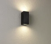 Lampy ogrodowe - Lida Duo kinkiet elewacyjny ogrodowy 2xGU10 czarny - miniaturka - grafika 1