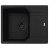 Zlewozmywaki - Franke Urban UBG 611-62 GSC Zlewozmywak granitowy jednokomorowy 62x50 cm czarny mat 114.0697.753 - miniaturka - grafika 1