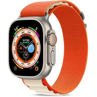 Pasek do zegarka Apple Watch Alpine 42/44/45/49mm pomarańczowo biały Rhino - Akcesoria do smartwatchy - miniaturka - grafika 1
