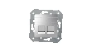 Kontakt Simon KONTAKT_SIMON Plakietka podwójnego gniazda teleinformatycznego DETAIL 82 Aluminium 82006-93 - Klawisze i ramki - miniaturka - grafika 1