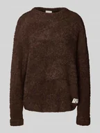 Swetry damskie - Sweter o kroju relaxed fit z dodatkiem wełny model ‘Larisa’ - miniaturka - grafika 1