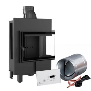 Kratki.pl Marek Bal INTELIGENTNY KOMINEK LUCY12 SLIM P BLACK MSK GLASS LUCY/12/SLIM/P/BS/BLACK/Z/MSK/GLASS - Kominki wolnostojące - miniaturka - grafika 1