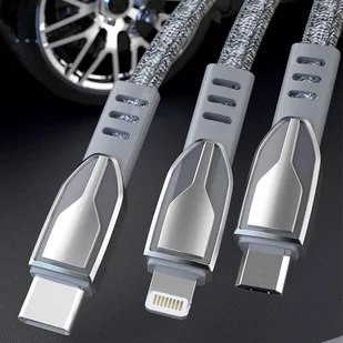 Dudao kabel pleciony USB - micro USB 5 A 1 m szary (L3PROM gray) - Kable USB - miniaturka - grafika 4