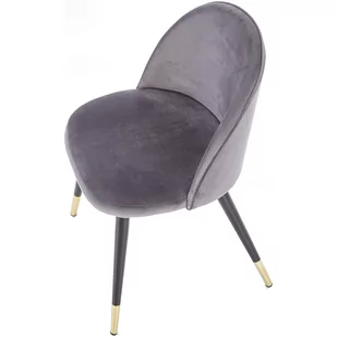 Halmar Krzesło tapicerowane K315 w stylu glamour - ciemnozielone - Krzesła - miniaturka - grafika 1