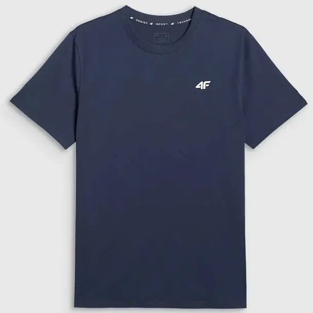 Koszulka Męska 4F T-shirt Basic Regular Bawełna Sportowa Granatowy 3XL