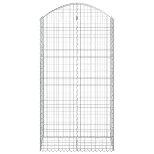 VIDAXL Łukowaty kosz gabionowy 100x50x180/200 cm, galwanizowane żelazo - Ogrodzenia - miniaturka - grafika 4
