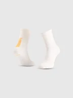 Skarpetki sportowe męskie - 4F Skarpetki trekkingowe za kostkę męskie - białe 43-46 - miniaturka - grafika 1