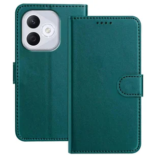 Dla Honor 400 Lite Skórzane etui Portfel Stojak Jednolity kolor Anti Drop Pokrowiec na telefon - zielony Wielobarwny Green - Portfele - miniaturka - grafika 1