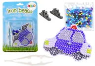 Prace ręczne dla dzieci - Zestaw Koralików Do Prasowania Auto Policyjne Koraliki Szczypce Szablon - miniaturka - grafika 1