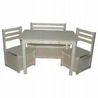 Zestawy mebli dla dzieci - STOLIK 2 KRZESEŁKA ŁAWECZKA ZE SCHOWKIEM MALUCH - miniaturka - grafika 1