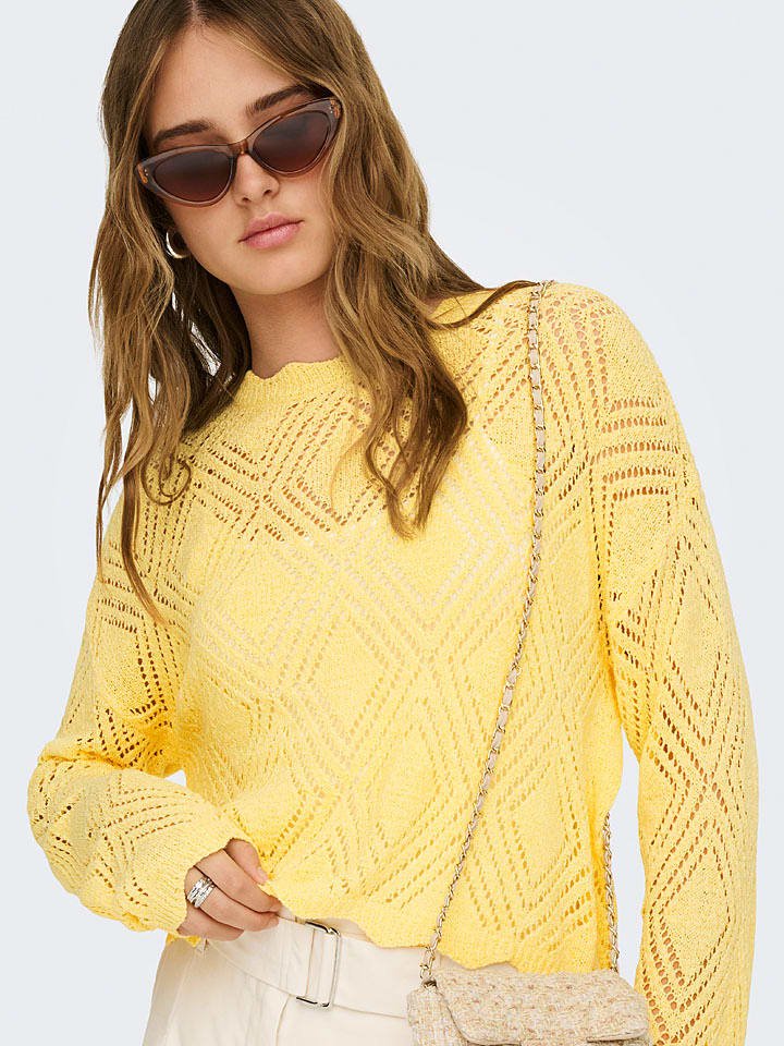 ONLY Sweter w kolorze żółtym
