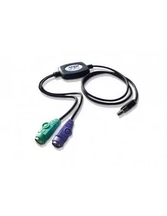 ATEN Adapter PS/2 na USB(0.9m) UC10KM - Złącza, przejściówki, adaptery - miniaturka - grafika 1