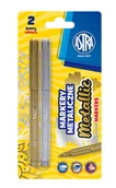 Kredki, ołówki, pastele i pisaki - Astra, Markery metaliczne blister złoty i srebrny, 2 szt. - miniaturka - grafika 1