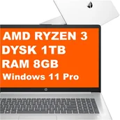 Laptopy - HP 17-cp2331ds BK8H4UA Ryzen 3 8GB 1TB AMD Radeon 17,3" HD+ Dotyk Win 11 Pro Biały - miniaturka - grafika 1