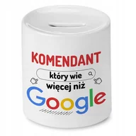 Skarbonki - Skarbonka Dla Komendanta na Urodziny na Prezent z Nadrukiem ze Zdjęciem + Opakowanie na prezent (wzór 04) - miniaturka - grafika 1