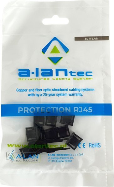 Alantec Blokada gniazda USB przed nieautoryzowanym wpięciem, kolor czarny opakowanie 10 szt. + klucz ALANTEC