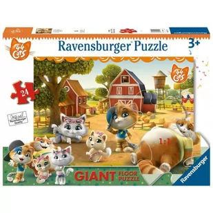 Ravensburger Puzzle 24 Bajka 44 koty na farmie gigant - Puzzle - miniaturka - grafika 1