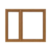 Okna - Okno PCV 2-szybowe fasadowe O36 złoty dąb 1765x1435 mm otwierane do wewnątrz prawe Witraż - miniaturka - grafika 1