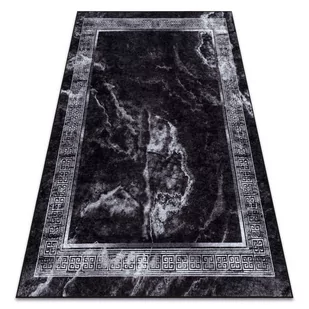 Dywan do prania MIRO 51278.810 Marmur, grecki antypoślizgowy - czarny / biały, 80x150 cm - Dywany - miniaturka - grafika 1