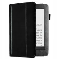 Etui do czytników e-book - IRIS Pokrowiec etui okładka na czytnik Kindle Paperwhite 1 2 3 z eko-skóry czarny - miniaturka - grafika 1