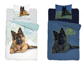 Pościel - Pościel młodzieżowa z bawełny, świecąca w ciemności, Wilczur, 140x200 cm - miniaturka - grafika 1