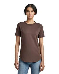 G-STAR RAW Women's Mysid Optic Slim Top C T-Shirt, brązowy (Chocolat C506-285), L - Koszulki i topy damskie - miniaturka - grafika 1
