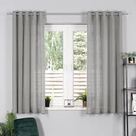 Zasłony - BASIC Zasłona gotowa na przelotkach, szerokość 145 x wysokość 170cm, kolor 002 szary TD0005/ZGP/002/145170/1 - miniaturka - grafika 1