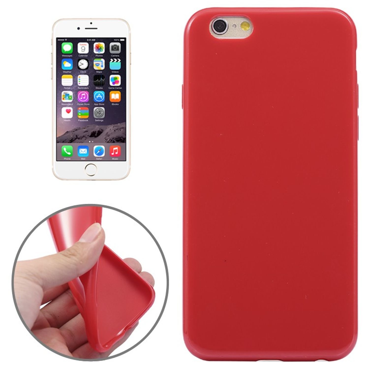 Etui na telefon komórkowy Apple iPhone 6 TPU czerwone