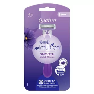 Wilkinson My Intuition Quattro Smooth Violet Bloom jednorazowe maszynki do golenia dla kobiet 3szt - Depilacja - miniaturka - grafika 1