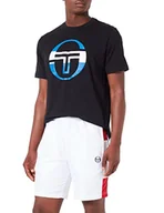 Spodenki damskie - Sergio Tacchini Męskie szorty Vebita Shorts, białe/czerwone tango Red, XL - miniaturka - grafika 1