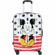 Walizki - American Tourister Disney Legends Walizka na 4 kółkach 65 cm mickey-blue-dots - miniaturka - grafika 1