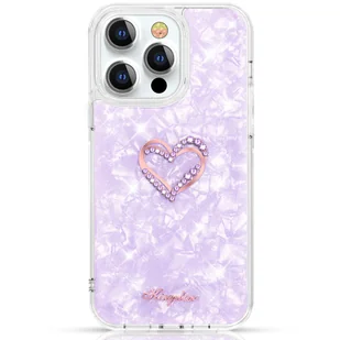 Kingxbar Epoxy Series etui z Kryształami Swarovskiego iPhone 13 Pro Max fioletowy - Etui i futerały do telefonów - miniaturka - grafika 1