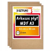 Dekoratorstwo - Płyta MDF do cięć laserem 420 x 300 x 3mm A3 x 3 - miniaturka - grafika 1